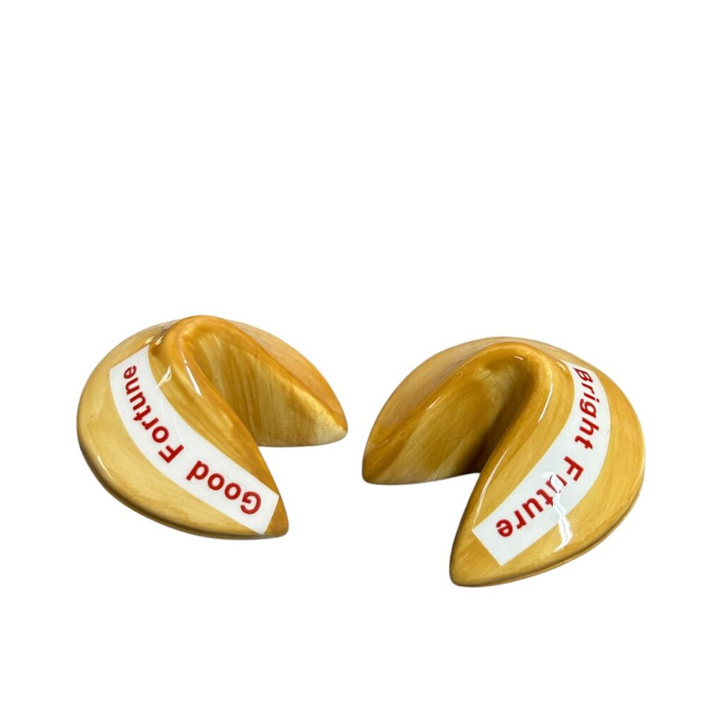 Vintage Fortune Cookie Salt and Pepper Shakers